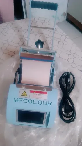 Prensa térmica de caneca sublimação tela toque cor azul