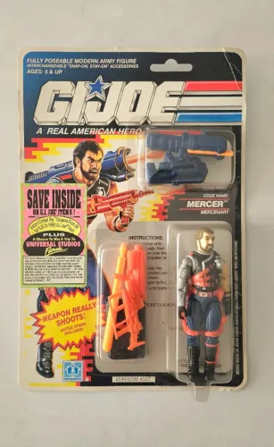 GI Joe Mercer v2 1991 - Hasbro Vintage com Cartela Original e Acessórios