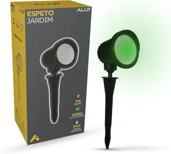 ( 124 UNIDADES ) LED ESPETO JARDIM SPOT 7W VERDE