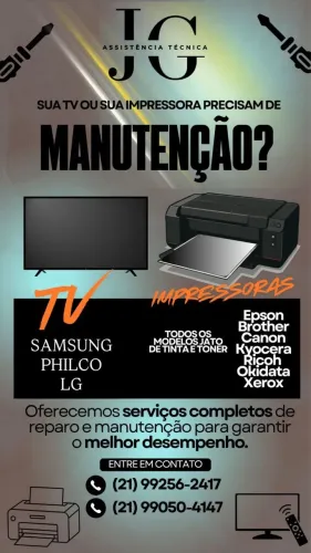 REPARO DE IMPRESSORA E TELEVISORES