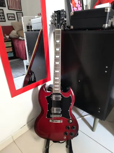 Guitarra Michael Oldflame Humbucker Gmg800 Wine Red