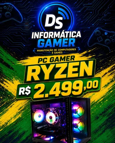 PC GAMER RYZEN (NOVO) PRONTO PRA USO