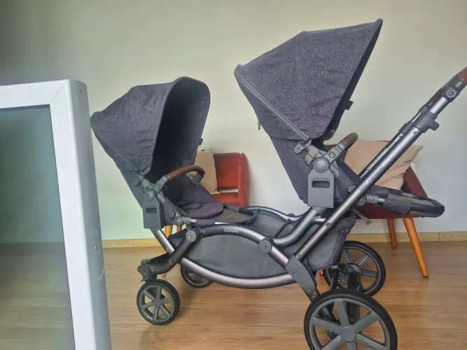 Carrinho abc design gêmeos com isofix 