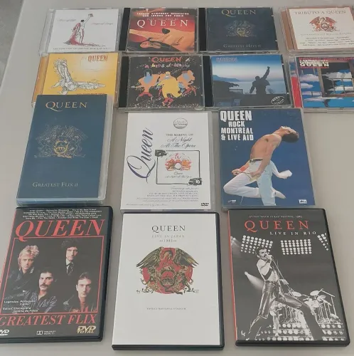 Box banda Queen dvd vhs cd para colecionadores