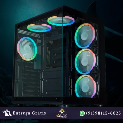 Gabinete Gamer Aquário Atx Bull Shark Cg-02p3 Kmex *ENTREGA GRÁTIS*