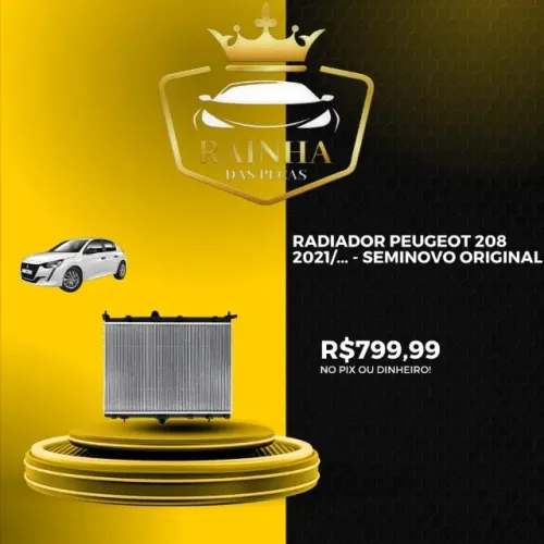 Radiador Peugeot 208 2021 até 2025 1.6 - SEMINOVO ORIGINAL