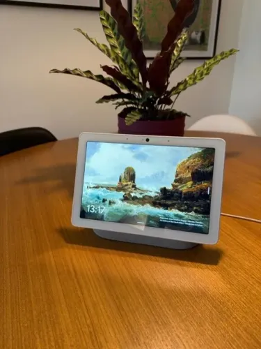 Google Nest Hub Max original, na cor Chalk