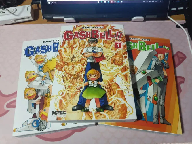 MANGÁS GashBell!! (1, 3, 6) + Brindes (Adesivo, Card, Poster e Marca páginas)