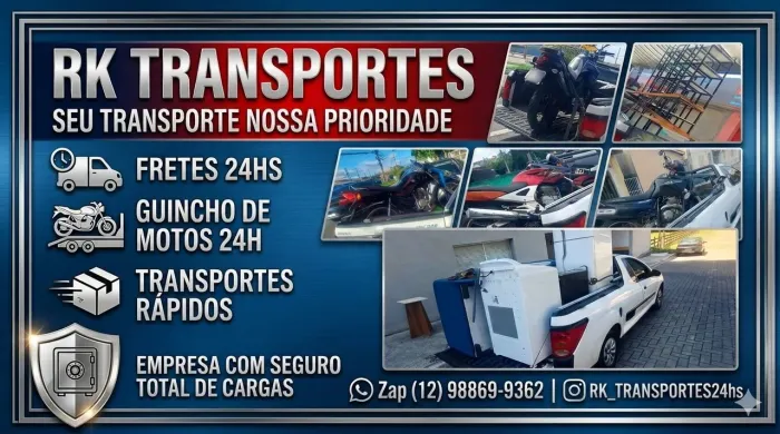 Transportes 24hs e guincho de motos