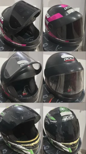 Vende se 03 capacetes em bom uso!