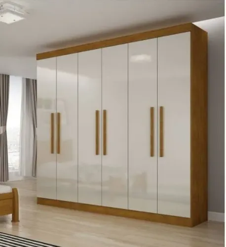 Guarda Roupa Casal Espanha 100% MDF 6 Portas 2 Gavetas Rufato
