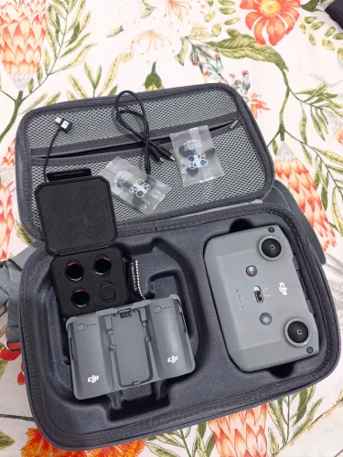 Kit combo acessórios p/ Drone DJI Neo 2 - Bateria Hub Controle e Estojo