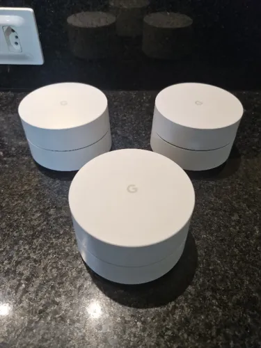 Sistema Wi-Fi Mesh Google WiFi AC-1304 - Kit com 3 Unidades
