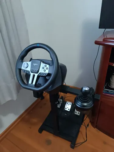 Volante PXN V9 + suporte pilot + pedais + câmbio