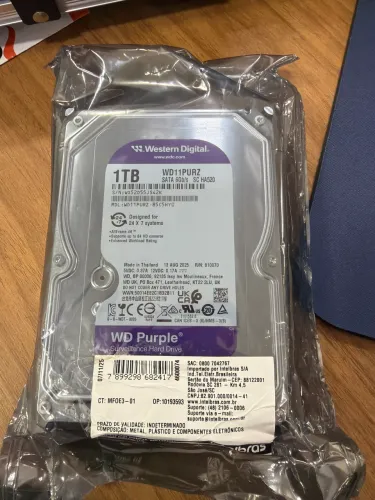 HD 1 TB western digital PURPLE para CFTV