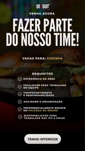 Vaga de emprego - Cozinha