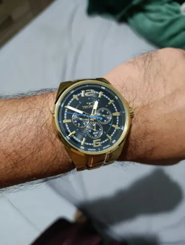 Relógio Technos Racer masculino Dourado sem uso na caixa 