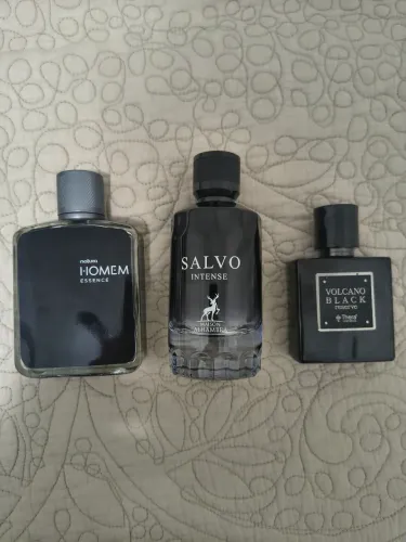 Combo perfumes masculinos - Salvo Intense, Homem Essence, Volcano Black