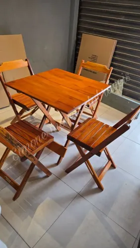 Mesa bar e restaurante dobraveis 70x70 