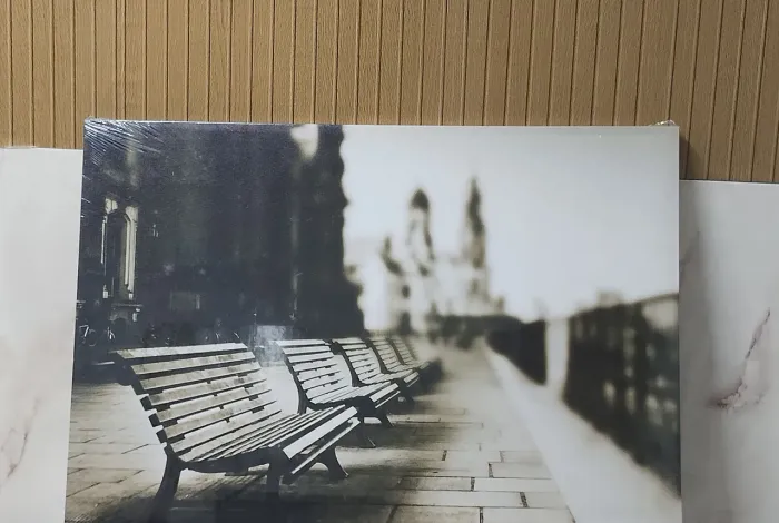 Quadro grande com paisagem urbana