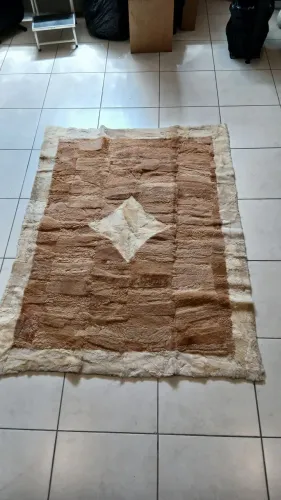 Tapete vintage de pele natural