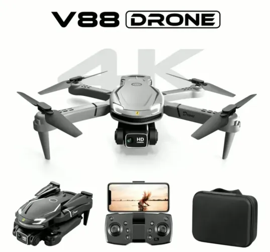 Drone V88 completo com 2 baterias e 2 câmeras