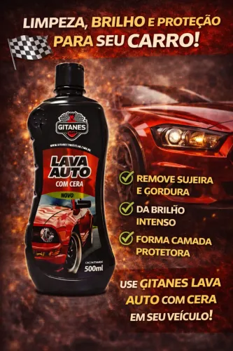 Lavagem Auto para Carro - Gitanes 500ML - Shampoo para Carro