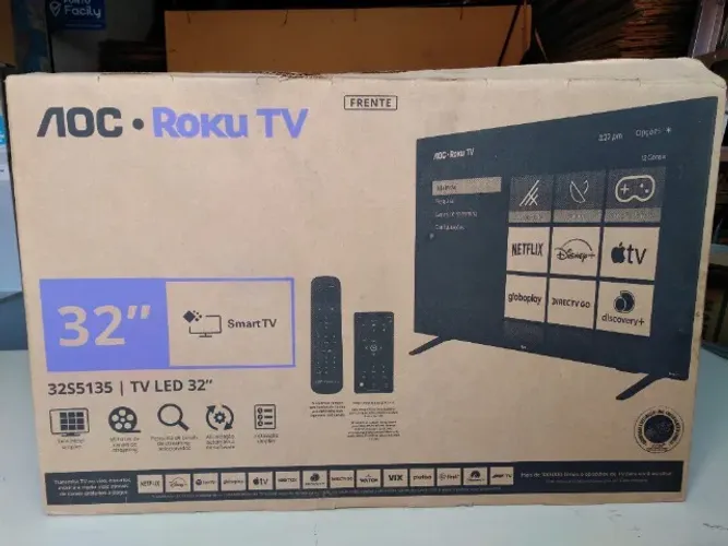 Caixa de Papelão para TV 32 Polegadas com dois isopores