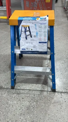 ESCADA BANQUETA ALUMINIO/FIBRA PREMIUM 0,60M - WBERTOLO