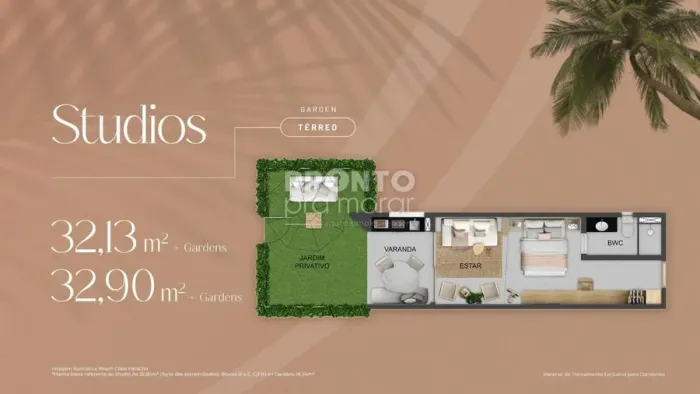 Flat com 1 quarto em Maragogi