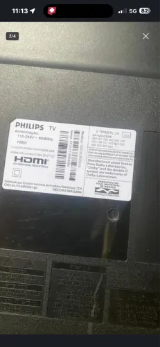Tv Phillips 50 polegadas defeito na tela
