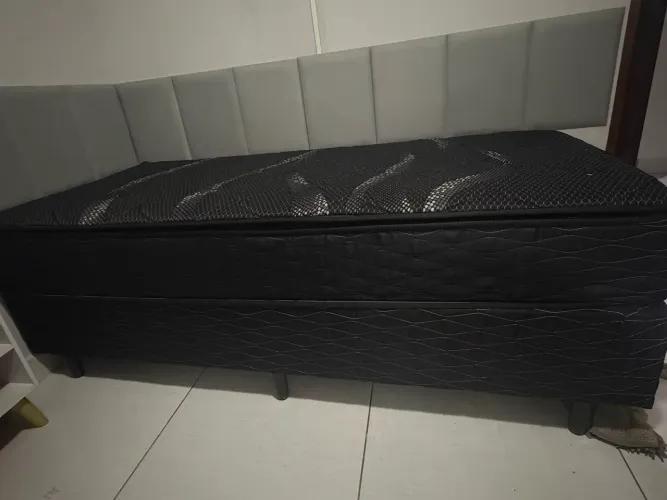 Kit colchão e cama de solteiro