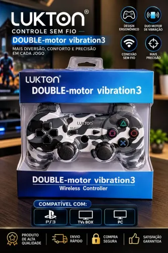 Controle Camuflado para Playstation 3 sem fio Novo Promoção 