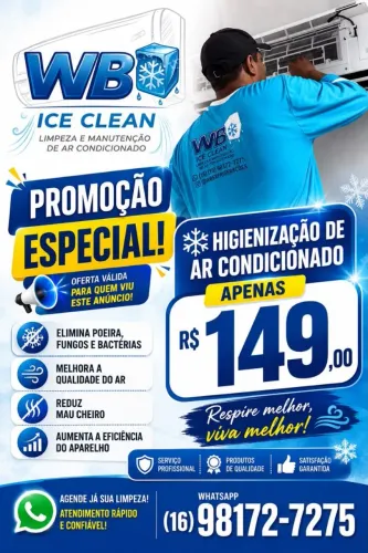 Limpeza ,manutenção e instalação de ar condicionados 
