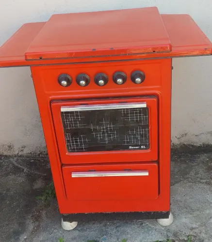 Fogão semer S/L funcionando ANTIGO 4 bocas antiguidade uso enfeite decoração Não envio