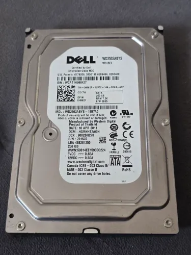 HD 3.5 sata Dell Western Digital 250GB