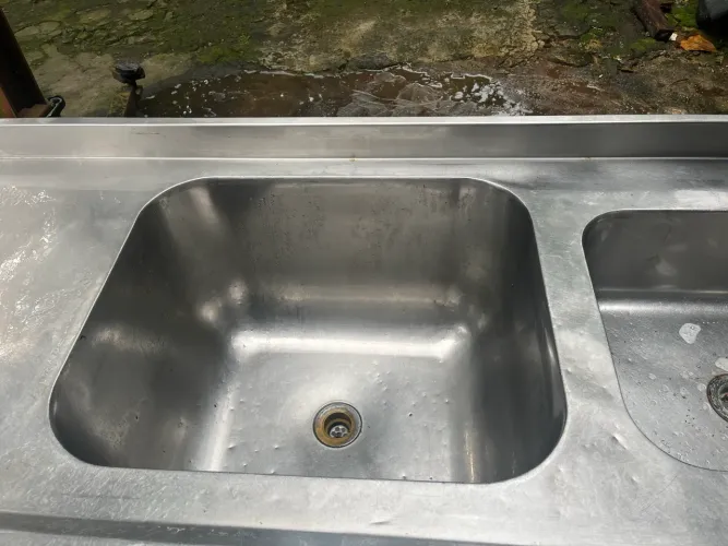 Bancada Inox com 2 Cubas