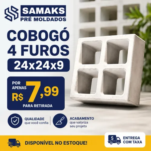 Cobogó 4Furos PROMOÇÃO