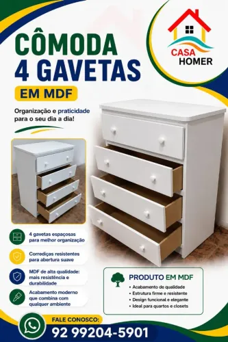 CÔMODA 4 GAVETAS