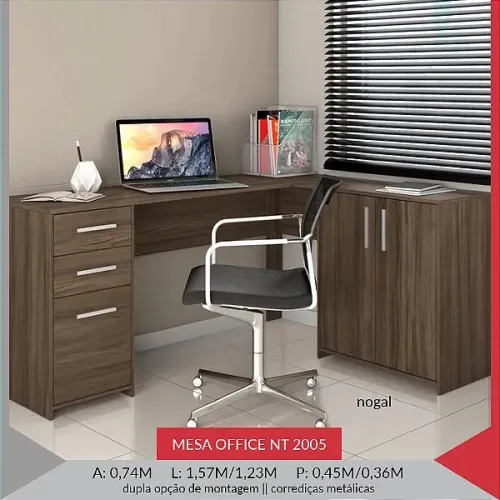 Escrivaninha Office de canto - Promoção