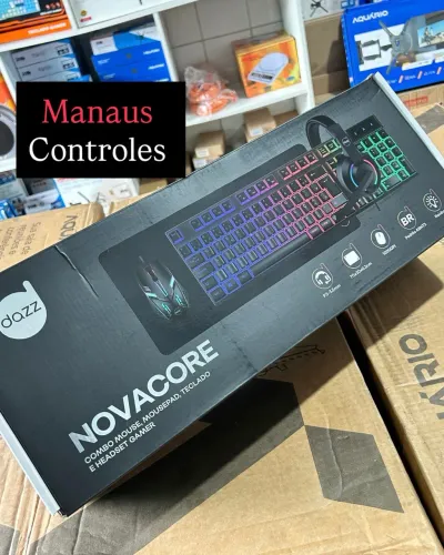 Kit Teclado e Mouse + Headset Gamer 