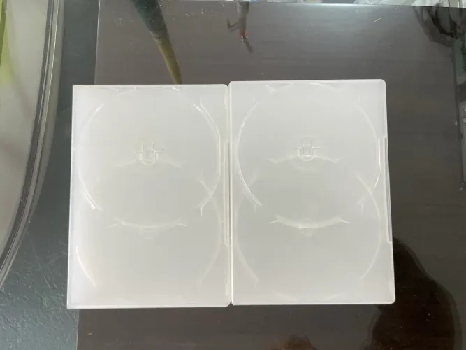 Lote 11 Capas/Estojos para DVD Slim Duplo Transparente 