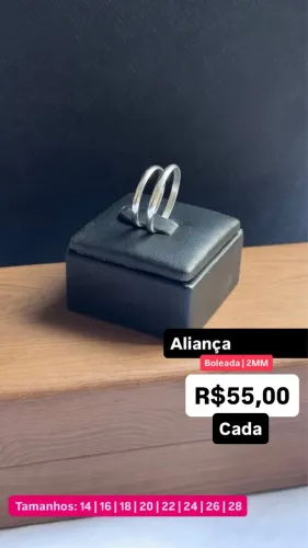 Aliança Boleada 2mm Prata 925 (unidade)
