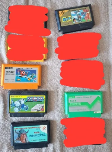 Lote 5 jogos de Nintendo Famicom 60 pinos
