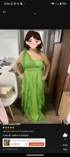 Vestido verde de festa!