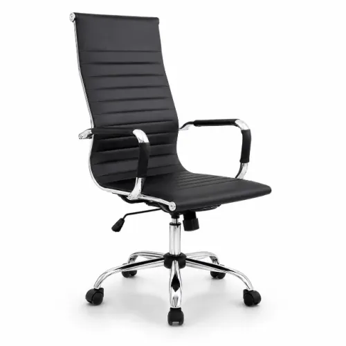 Cadeira Executiva Presidente Preta Estilo Charles Eames Sofisticada 32997