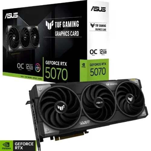 Placa de Vídeo Asus Tuf Gaming Geforce RTX 5070 12 GB GDDR7 Oc Edition (90YV0LZ0-M0NA00) 