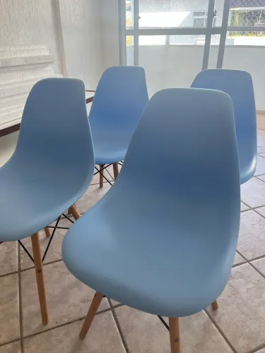 Cadeiras de Jantar - Design Eiffel, Azul