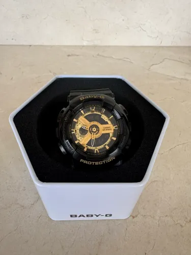Relógio Baby G (G-shock) Preto/Dourado BA-110