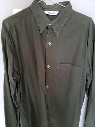 Camisa social verde escuro
